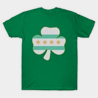 Flag of Chicago Irish Shamrock T-Shirt